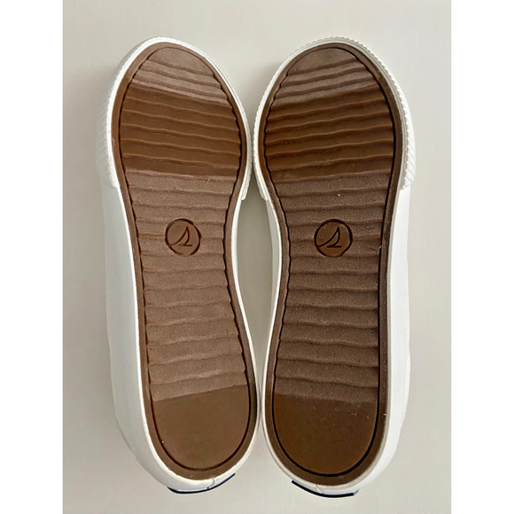 NWOT Womens Sperry White Seabed Canvas Slip On Sneakers, Size 9.5 - Picture 4 of 7